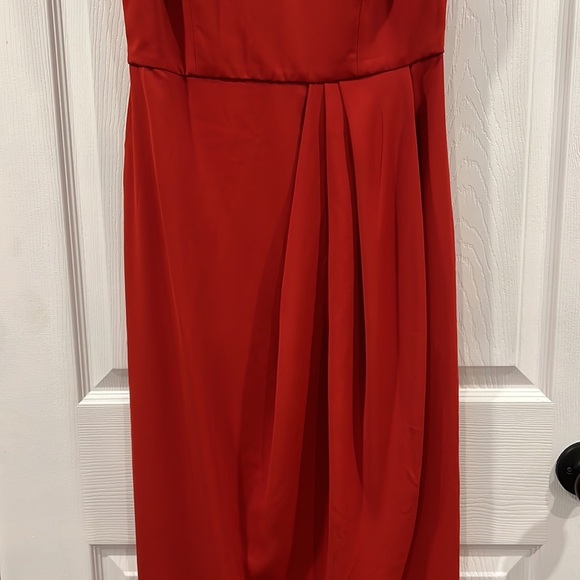 Lulus Reinette Rust Red Midi Dress Size Small - Picture 7 of 14